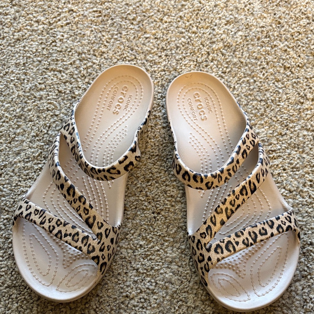 CROCS Women's Animal Print Sandals